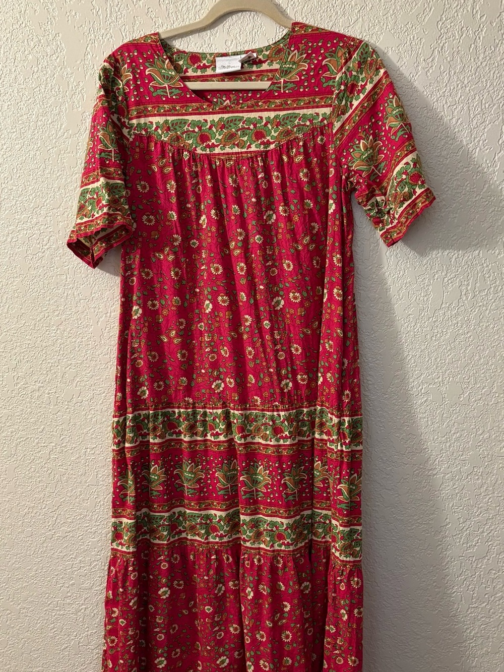 Vermont Country Store Red Mumu Dress S